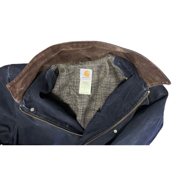 VTG Carhartt Jacket XL C52-MDT Blanket Lined Duck Canvas Ranch Distressed Faded - Picture 3 of 16